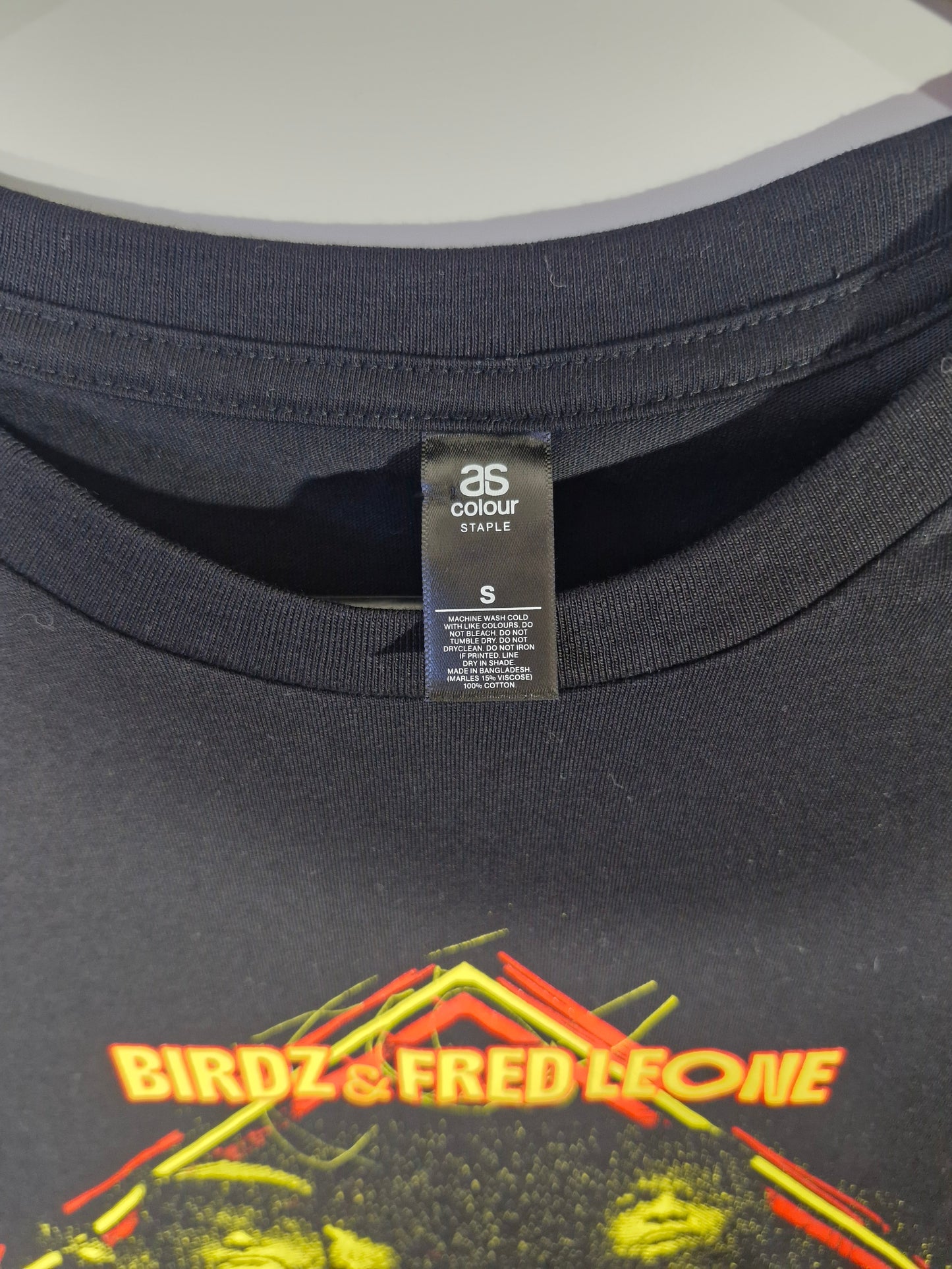 Birdz & Fred Leone Gira Graphic Tee Pre-Owned Men's S Black