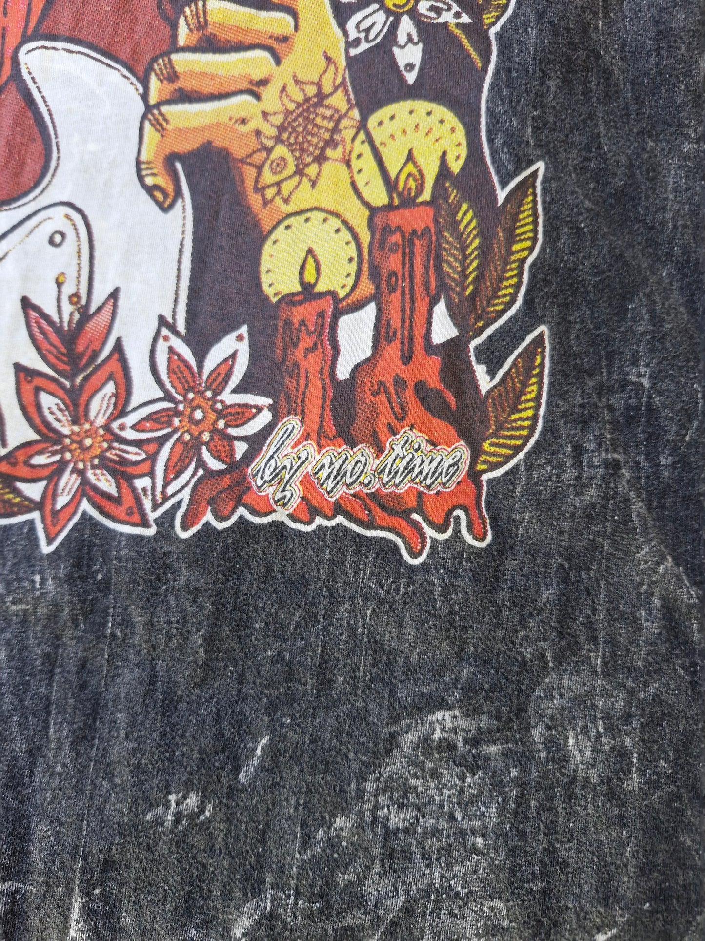 Jimi Hendrix Acid Wash Graphic Tee - Black - Size Estimated L - Tag Removed