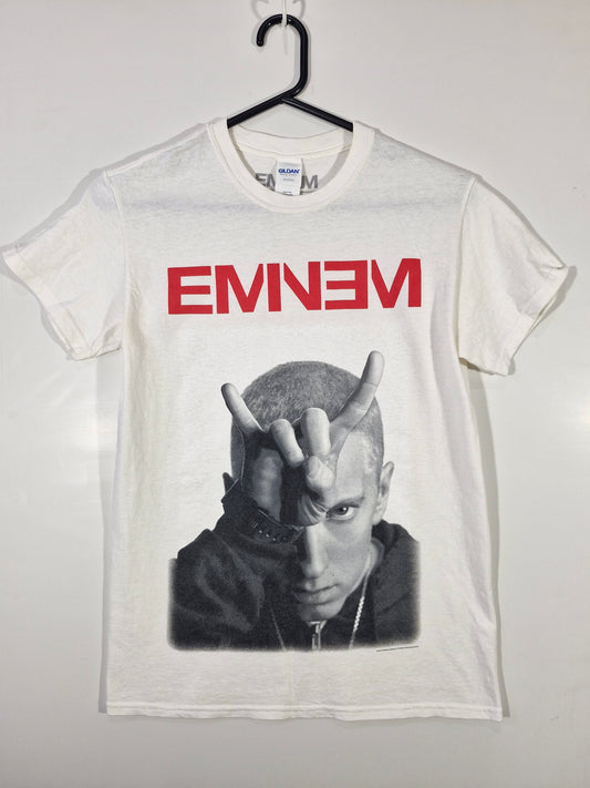 Eminem Portrait Graphic Tee - White - Size Small