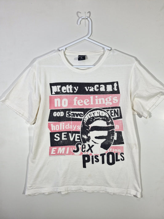 Sex Pistols Pretty Vacant Graphic Tee - White - Size Medium