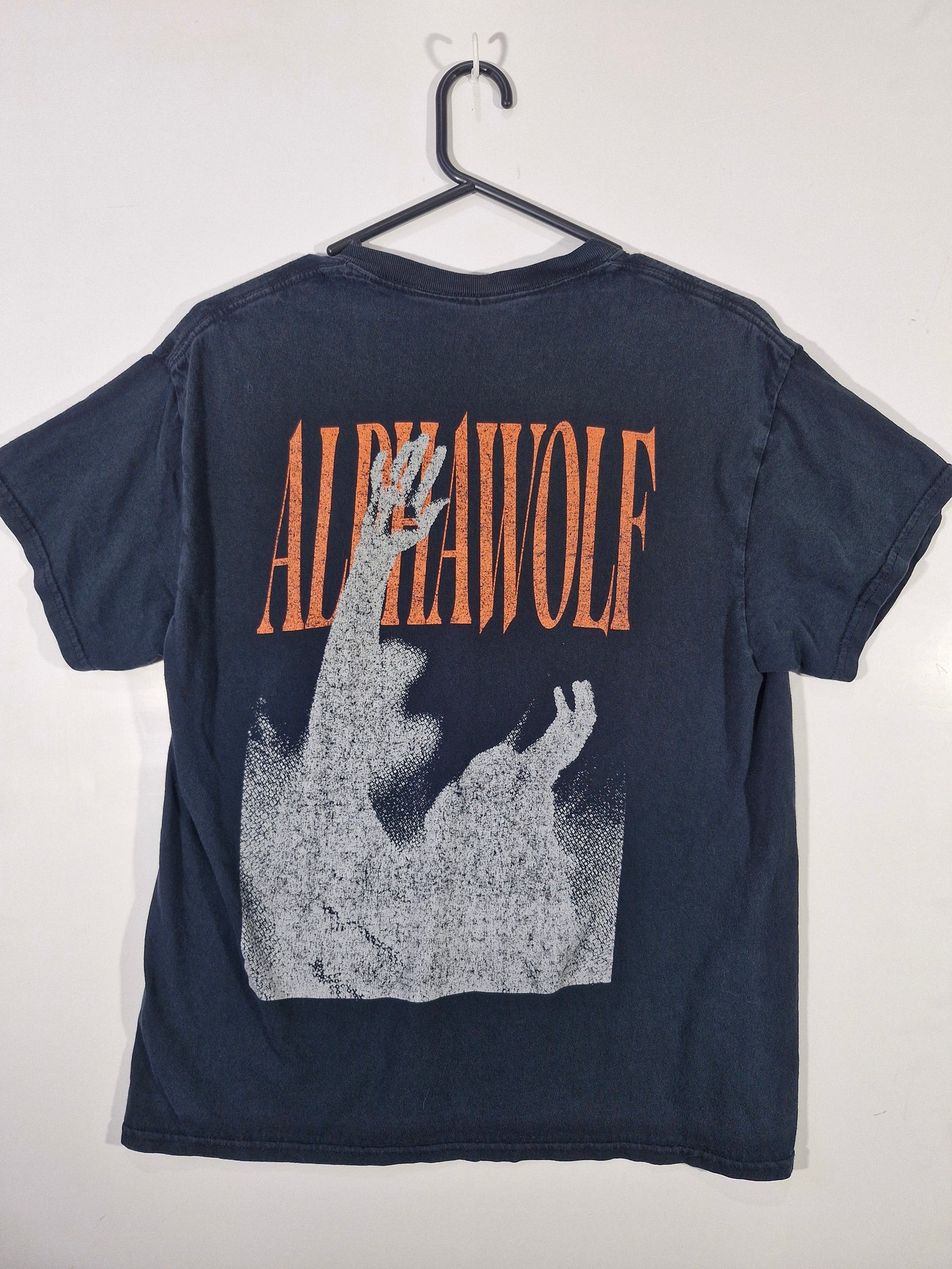Alphawolf A Quiet Place to Die Band Tee - Double Sided Print - Faded Black - Size L