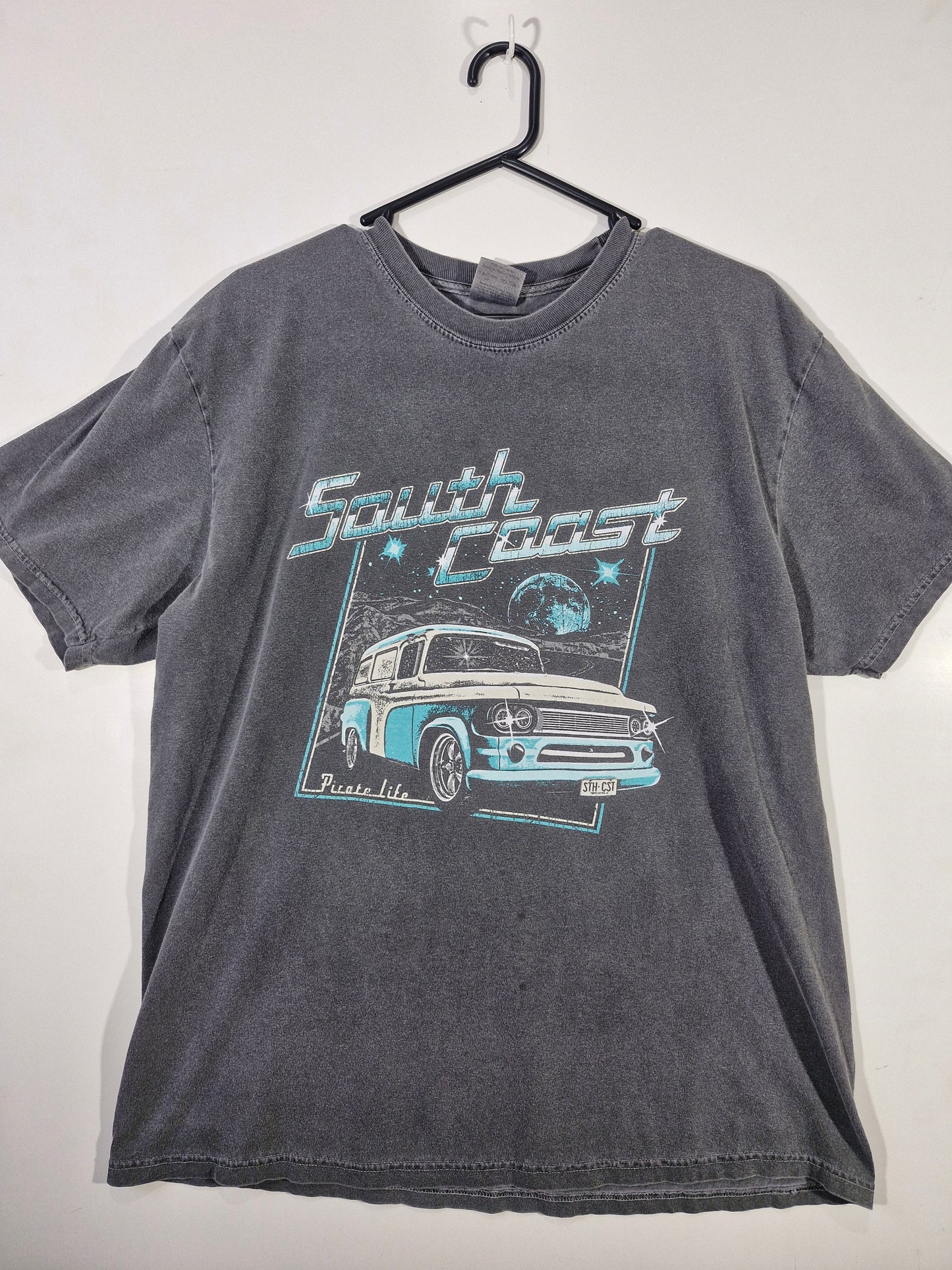 South Coast Pirate Life Graphic Tee - Faded Black - Size XL