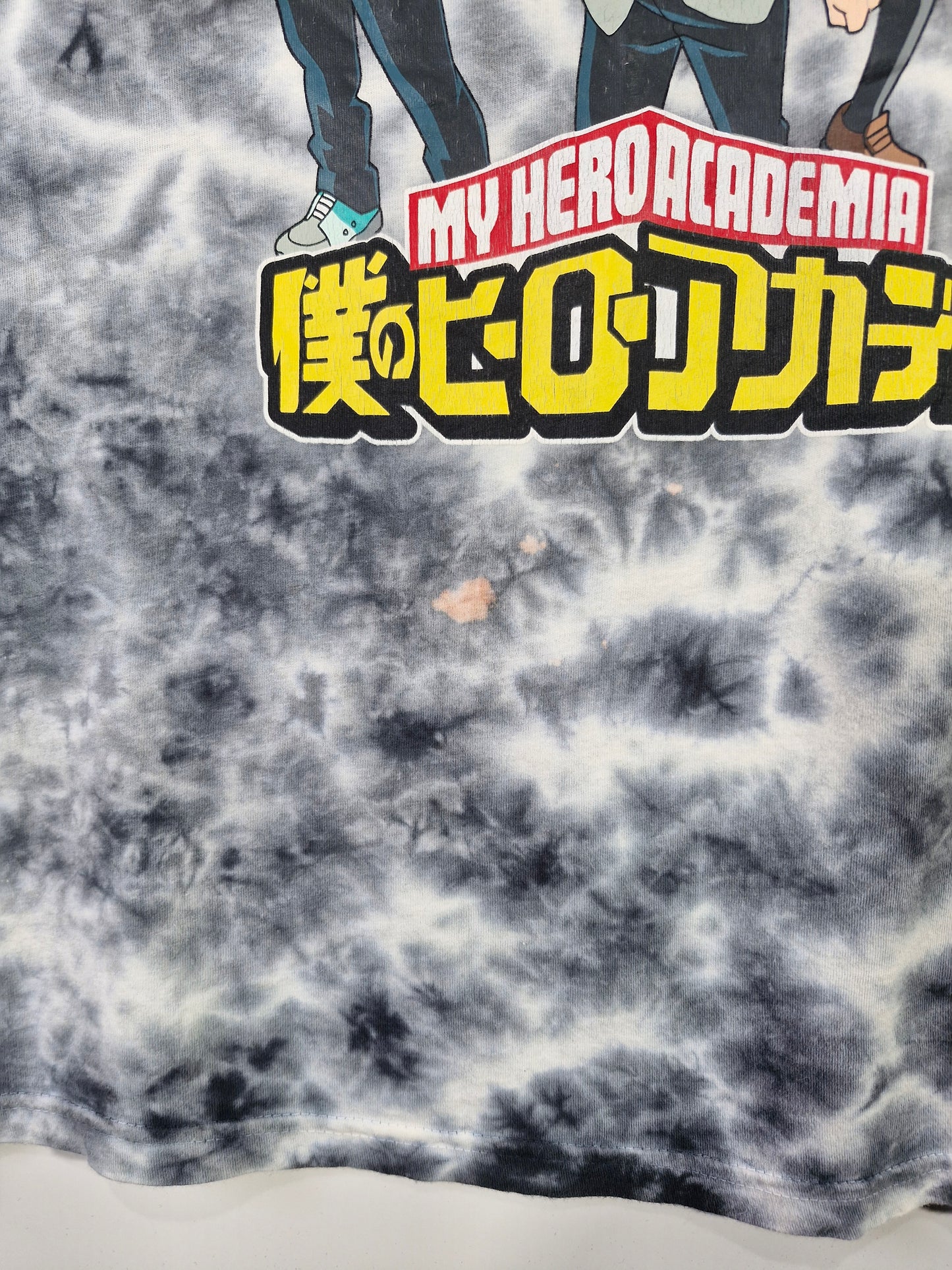 My Hero Academia Tie Dye Graphic Tee - Black/White - Size XL