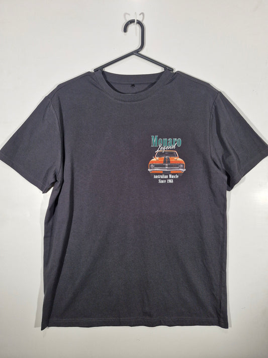 Holden Monaro Legend Australian Muscle Graphic Tee – Black – Approx. Size Large