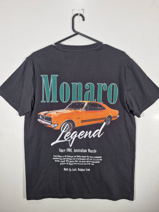 Holden Monaro Legend Australian Muscle Graphic Tee – Black – Approx. Size Large