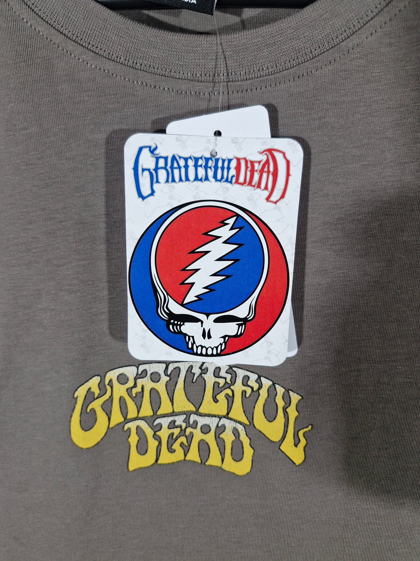 Grateful Dead Skeleton Graphic Tee – Brown – Size Medium