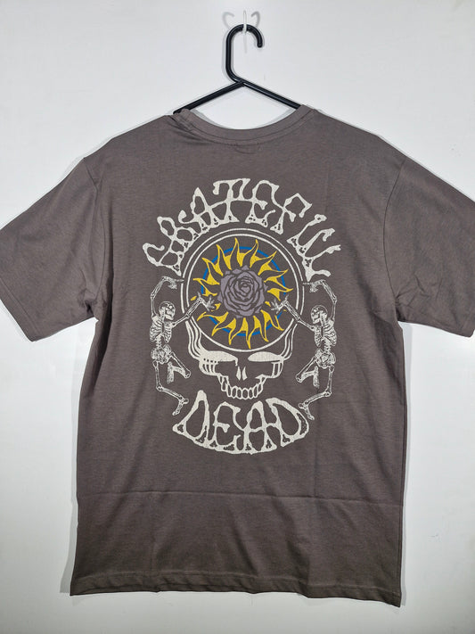 Grateful Dead Skeleton Graphic Tee – Brown – Size Medium