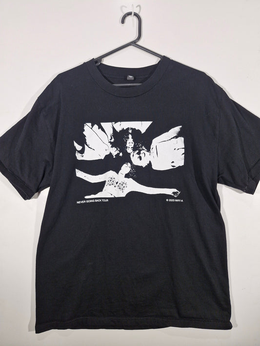 MAY-A Never Going Back Tour 2023 Graphic Tee – Black – Size Large