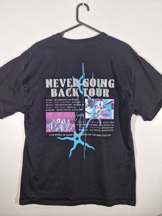 MAY-A Never Going Back Tour 2023 Graphic Tee – Black – Size Large