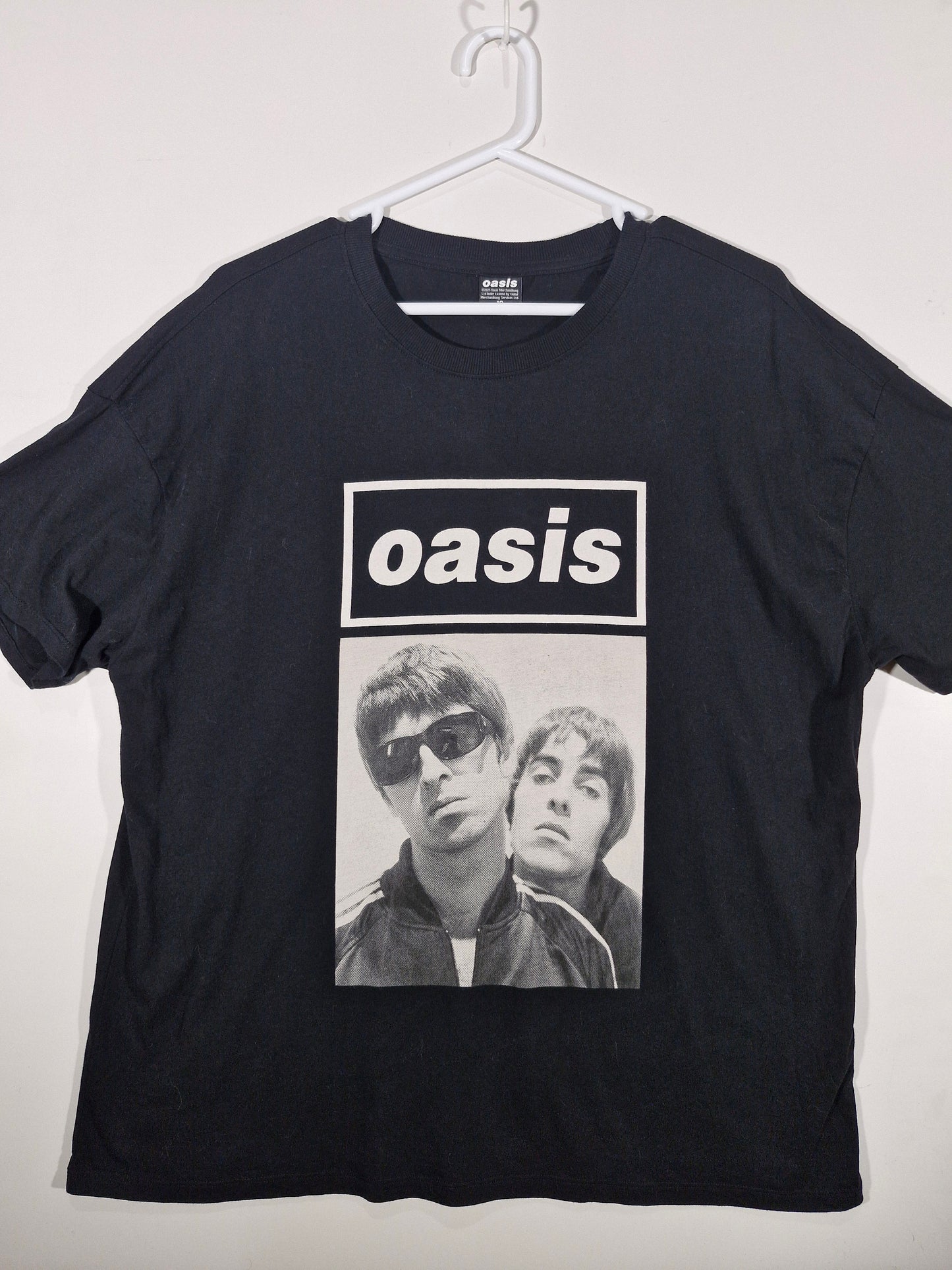 Oasis Band Photo Graphic T-Shirt - Black - Size Women's 18