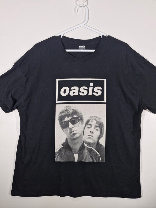 Oasis Band Photo Graphic T-Shirt - Black - Size Women's 18