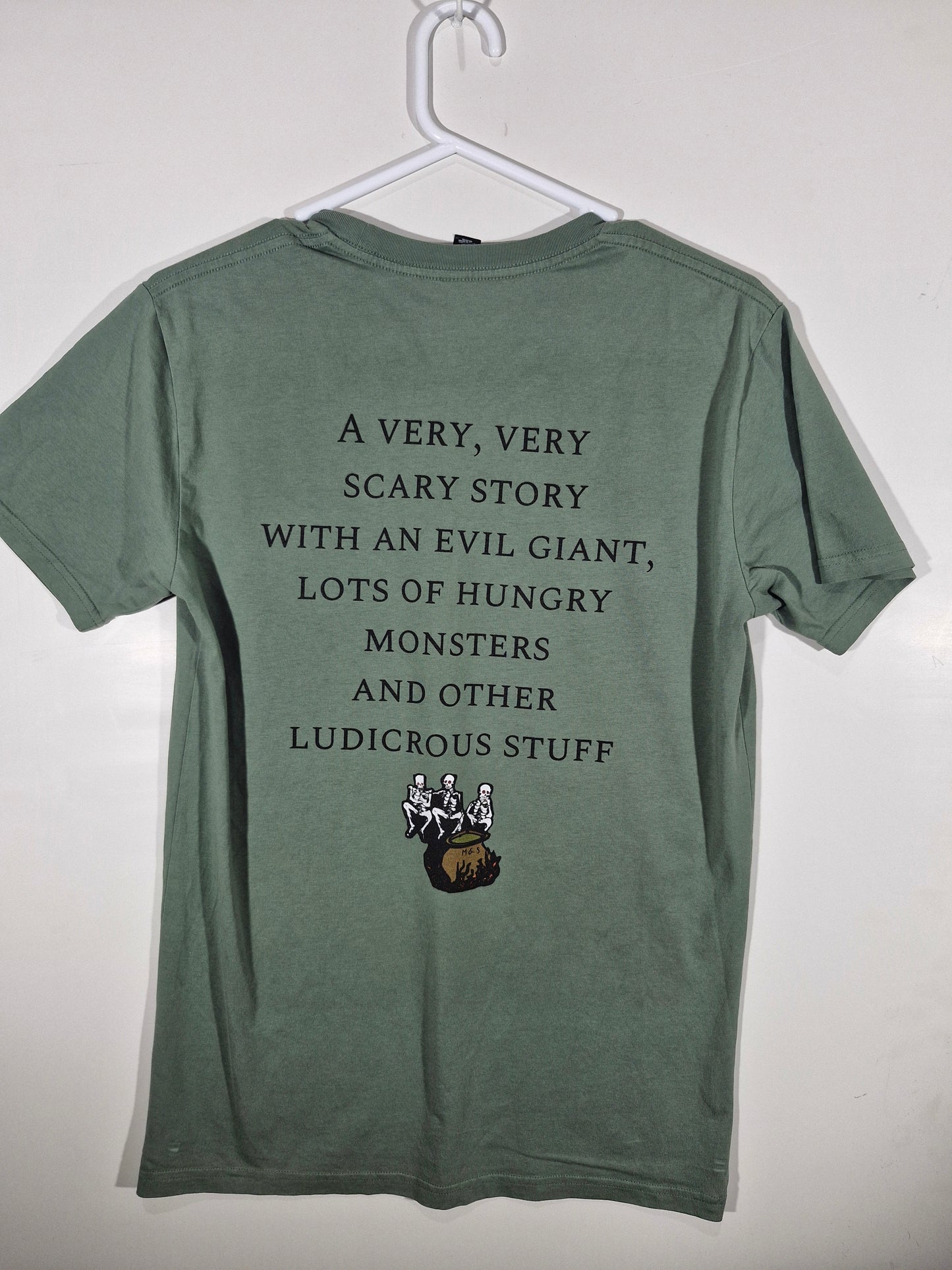 AS Colour - Skeleton Cauldron - Double Sided Graphic Tee - Olive Green - Size M
