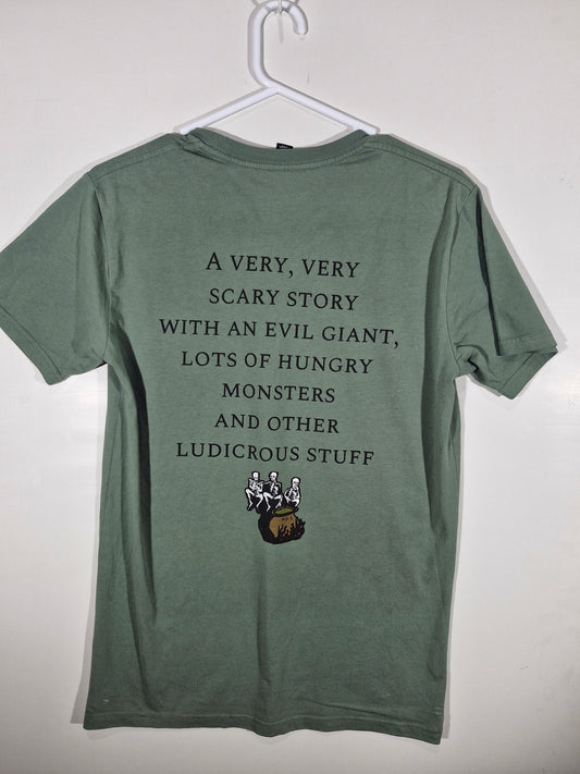 AS Colour - Skeleton Cauldron - Double Sided Graphic Tee - Olive Green - Size M