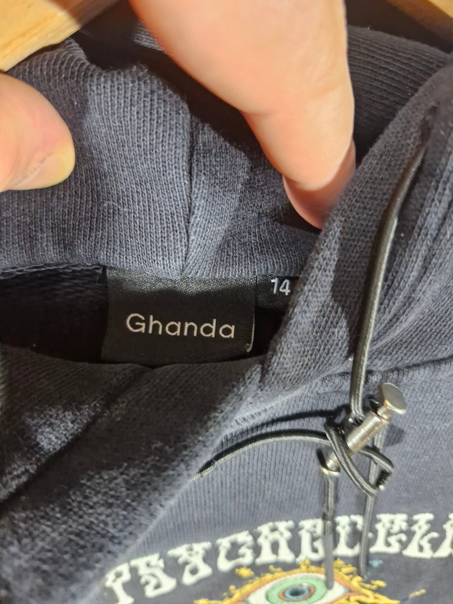 Ghanda "Psychedelic" Oversized Hoodie – Size 14
