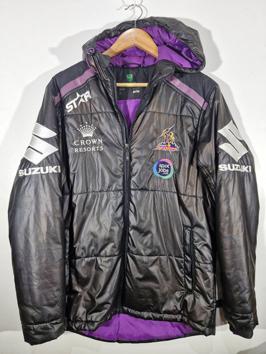 Melbourne Storm NRL 2004 Authentic Puffer Jacket - Black/Purple - Size S