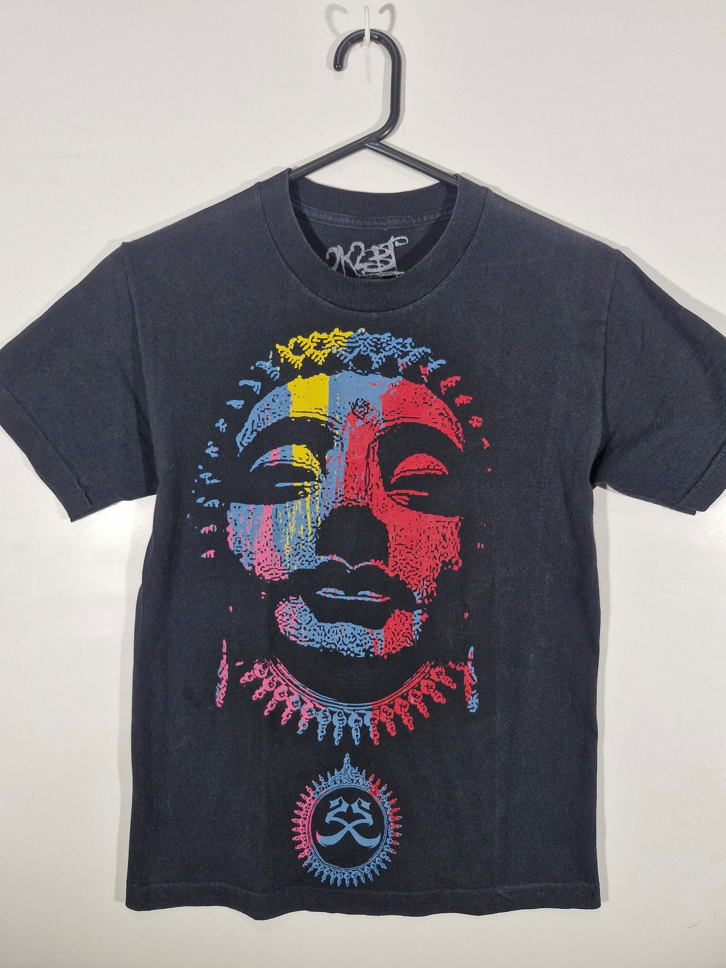 2K by Gingham Buddha Face Graphic T-Shirt - Black - Size Small