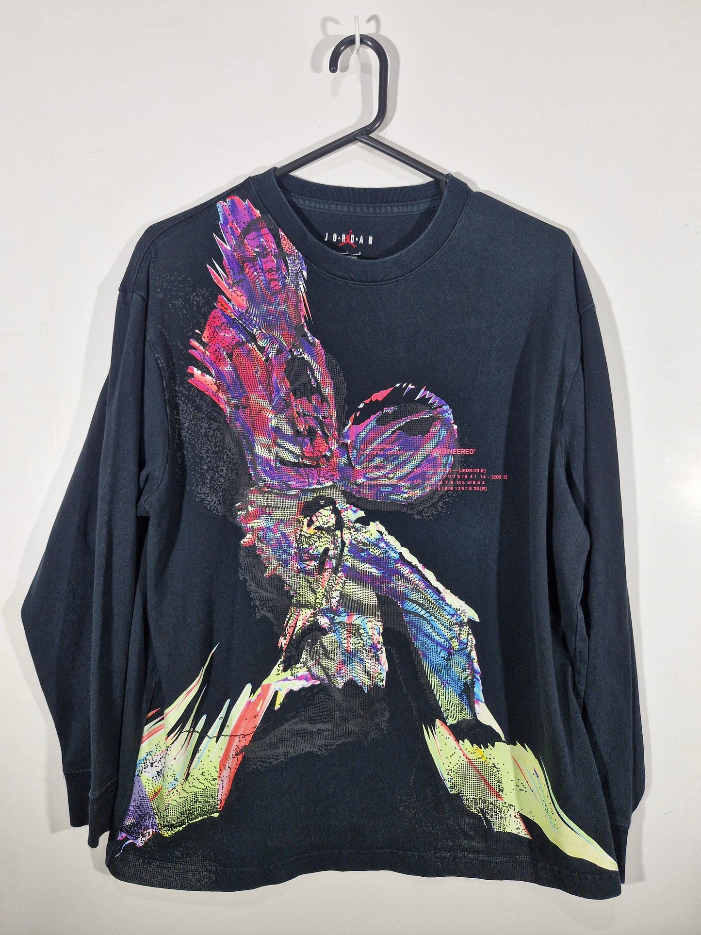 Jordan Engineered Long Sleeve T-Shirt - Black - Size Large