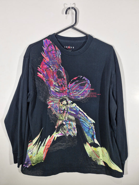 Jordan Engineered Long Sleeve T-Shirt - Black - Size Large