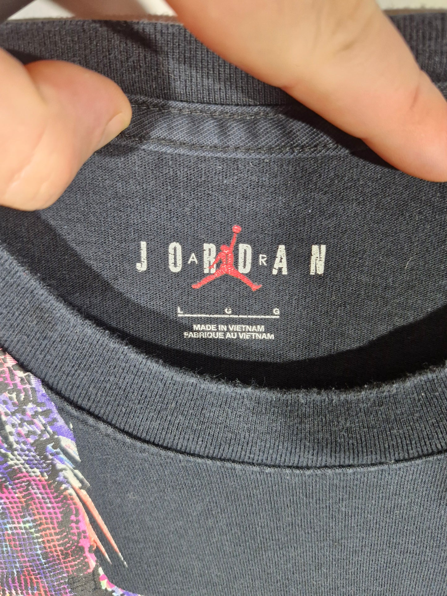 Jordan Engineered Long Sleeve T-Shirt - Black - Size Large