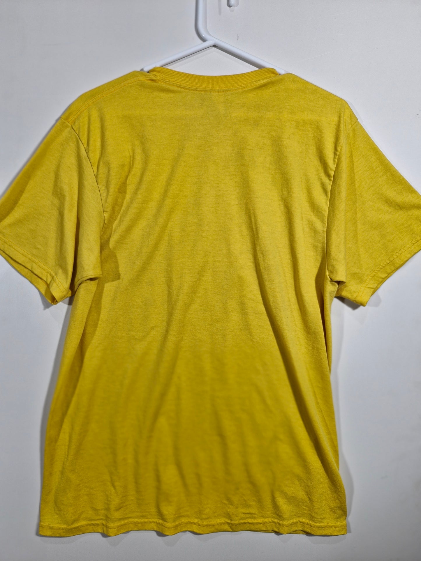Nike Centre Logo Graphic T-Shirt - Yellow - Men's Large (Made in USA)