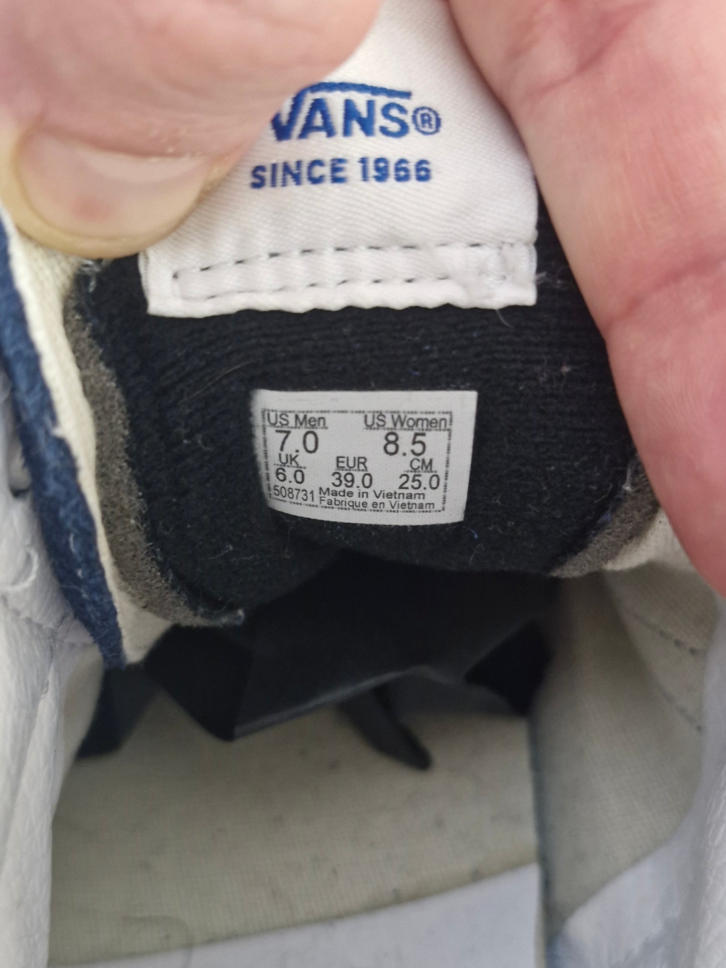 Vans Off The Wall Sneakers - Blue/White - US Men's 7