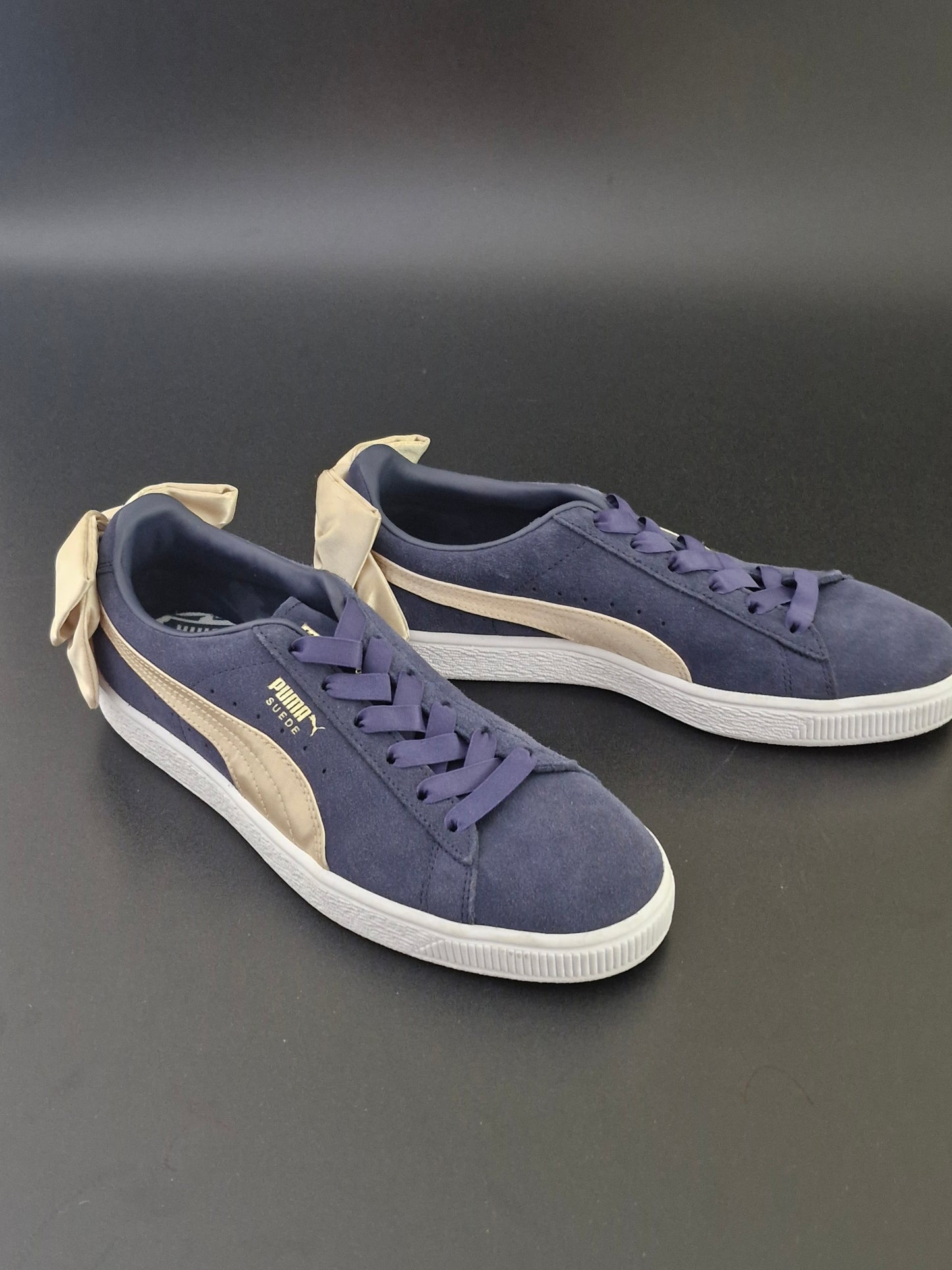 Puma Suede Sneakers - Blue/Gold/White - US Women's 9