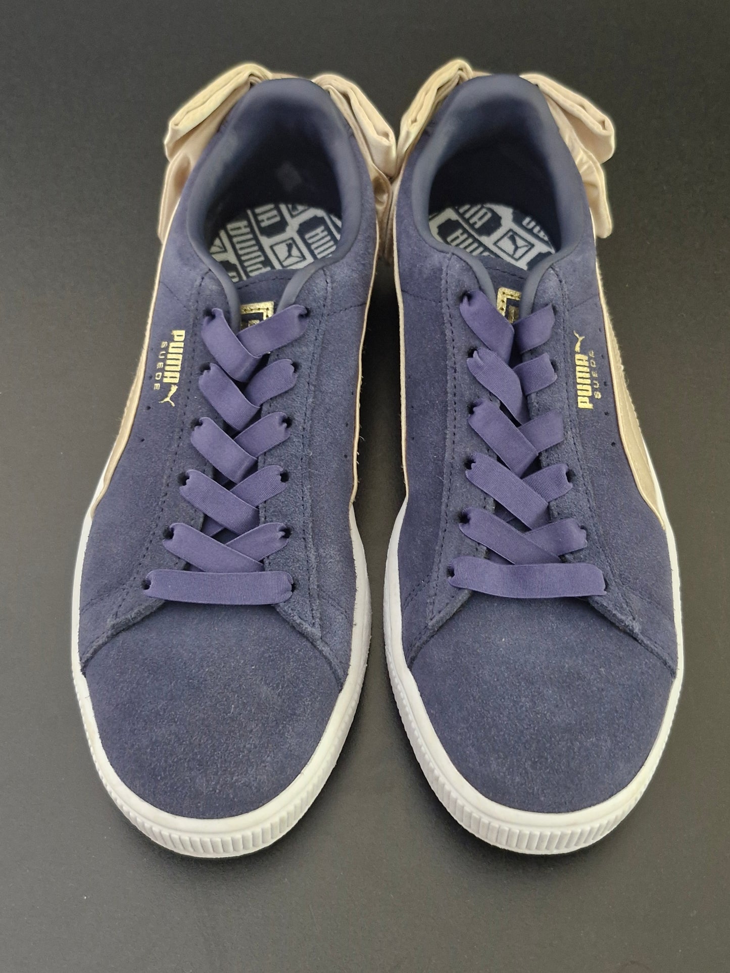 Puma Suede Sneakers - Blue/Gold/White - US Women's 9