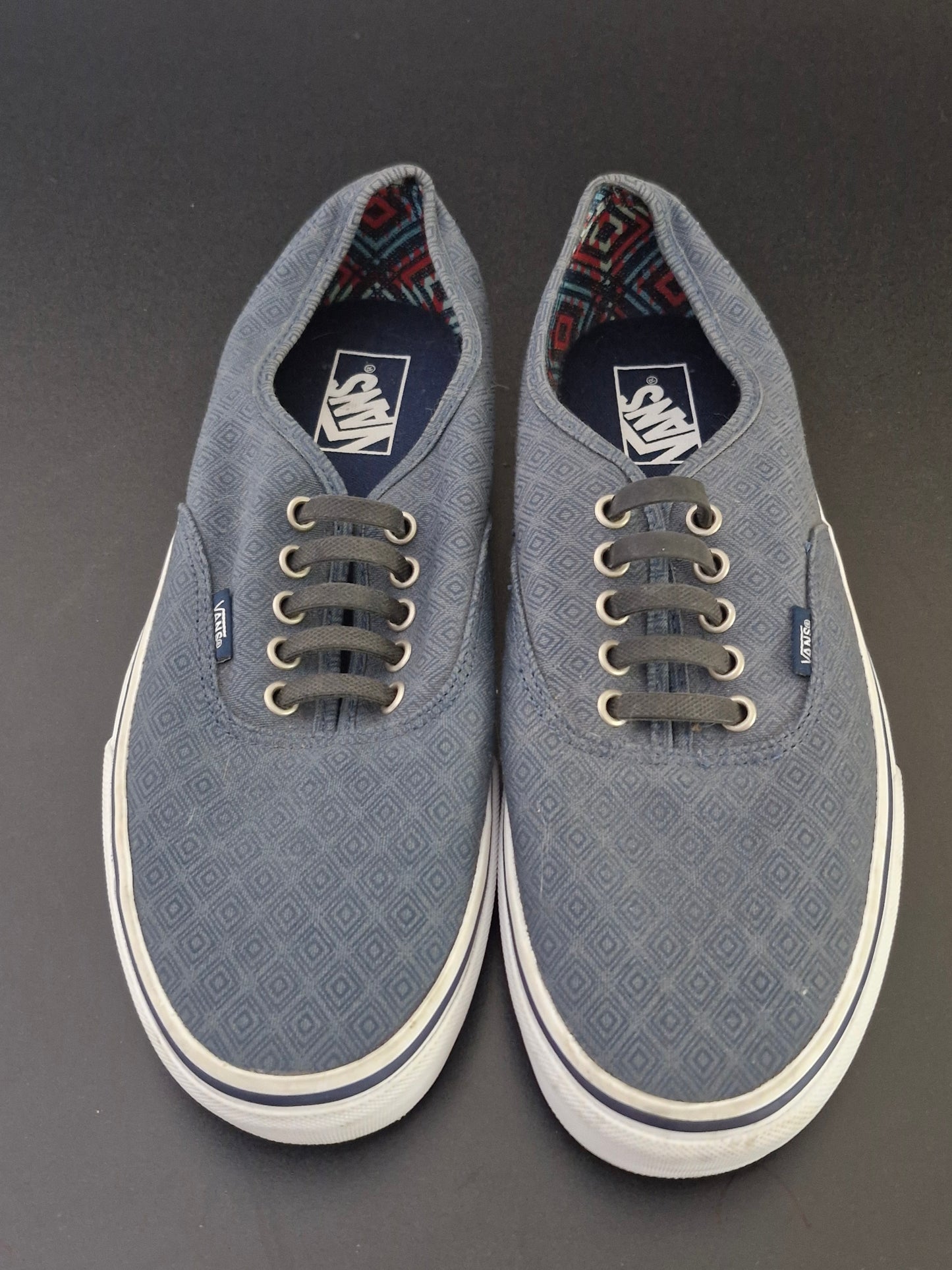Vans Off The Wall Laceless Sneakers - Blue/White - US Men's 11