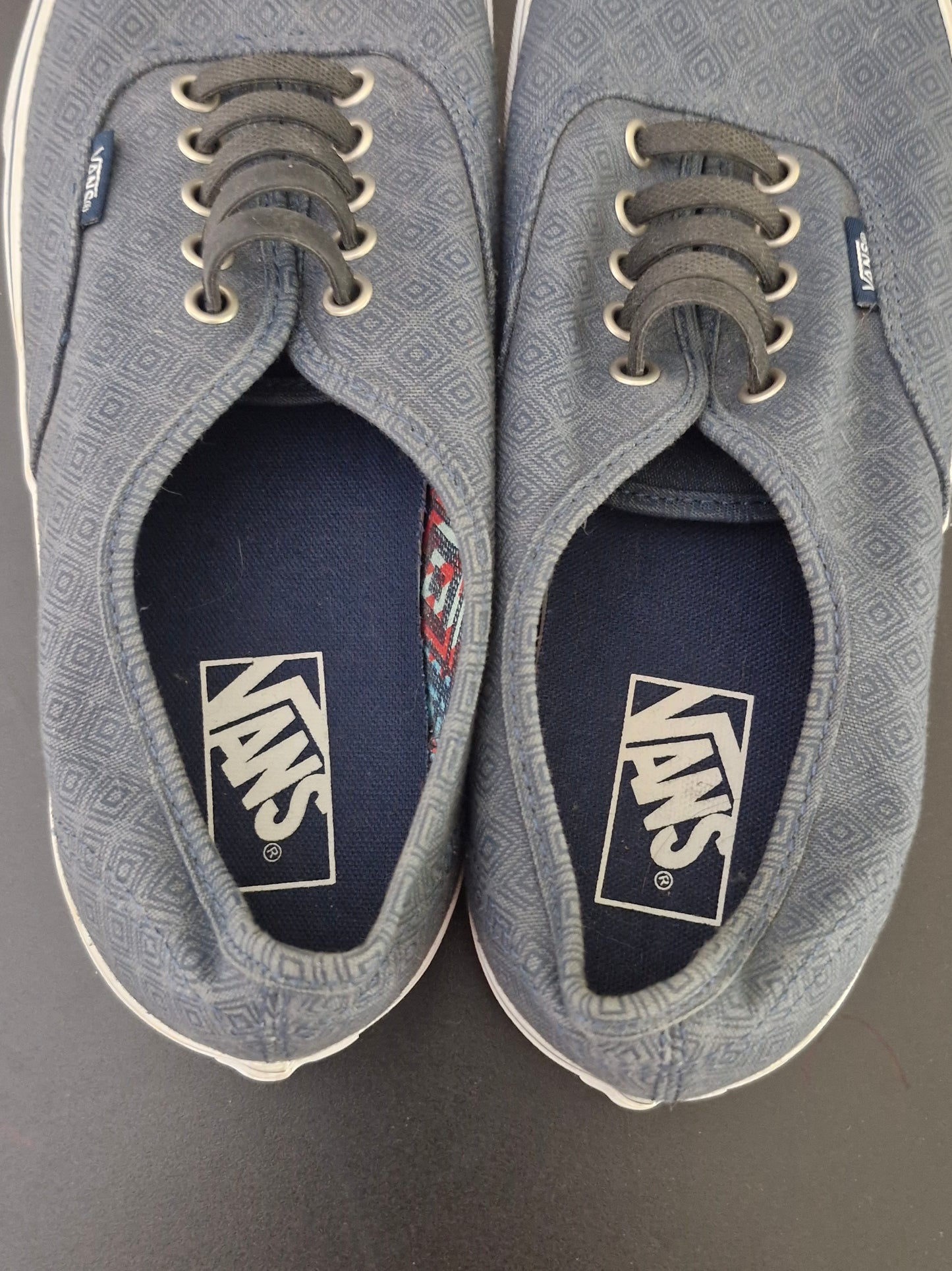 Vans Off The Wall Laceless Sneakers - Blue/White - US Men's 11