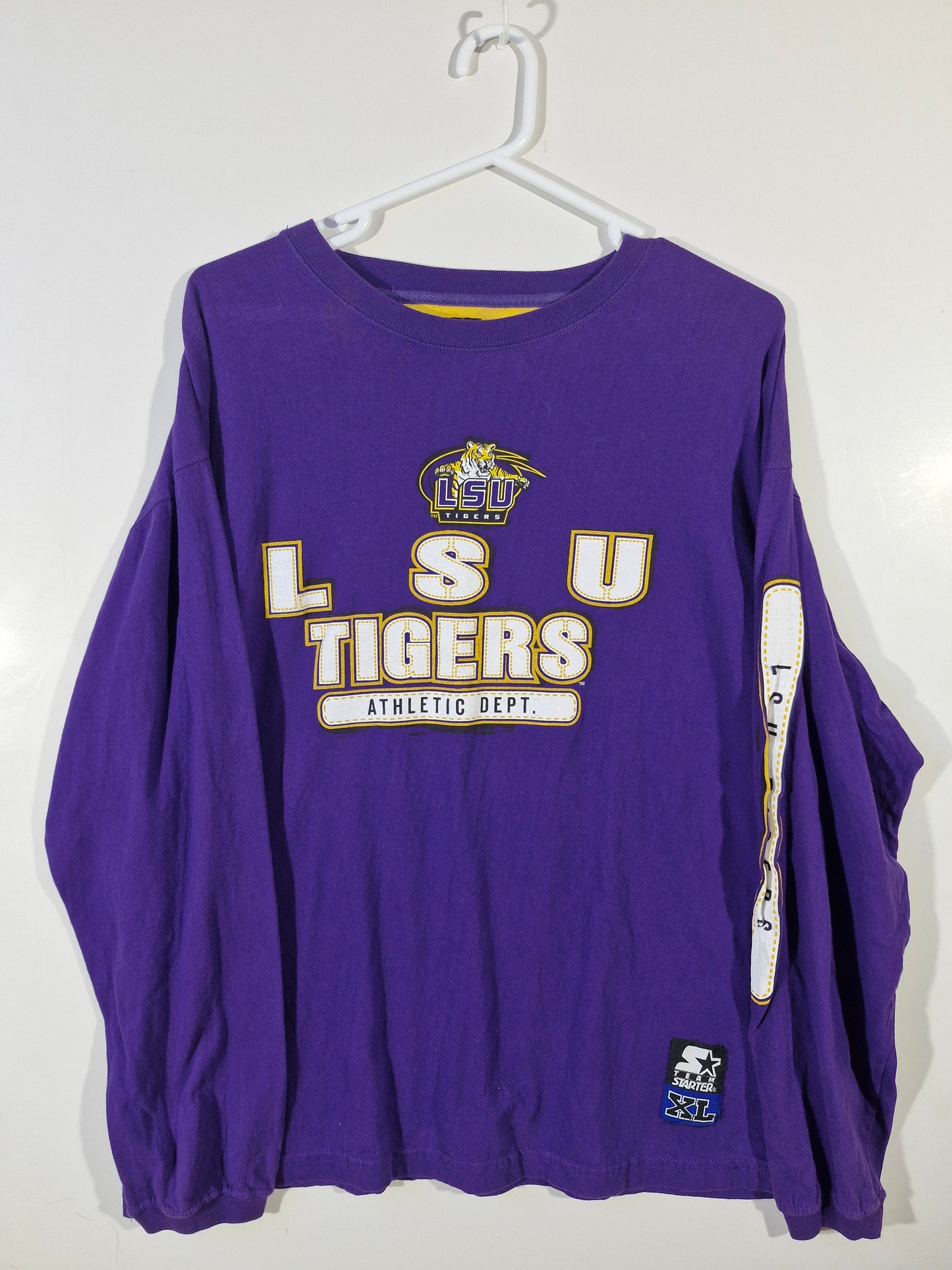 Starter Team Vintage Graphic T-Shirt - Purple & Yellow Size - Men's XL