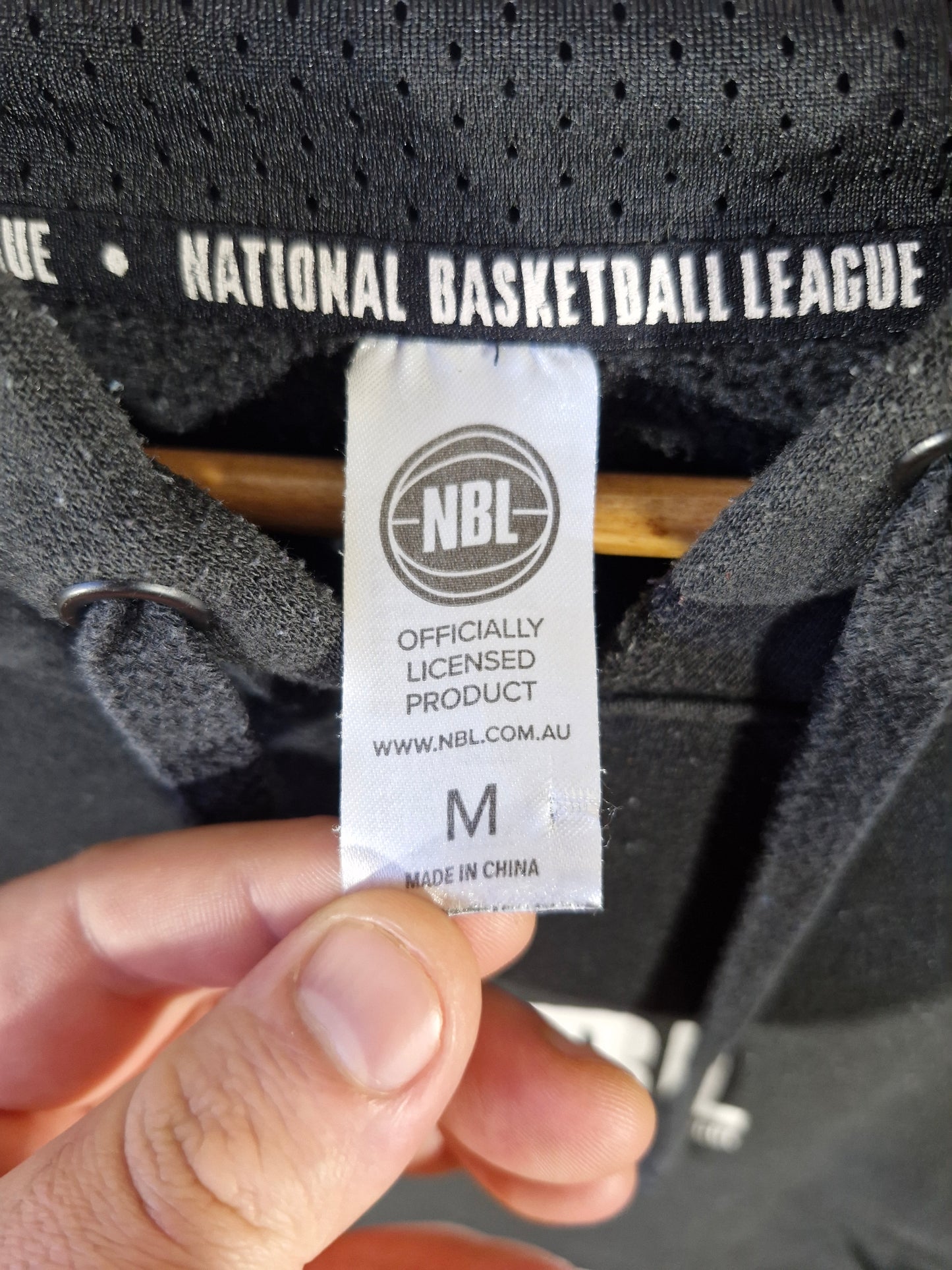 NBL Graphic Hoodie - Black - Size Men's Medium