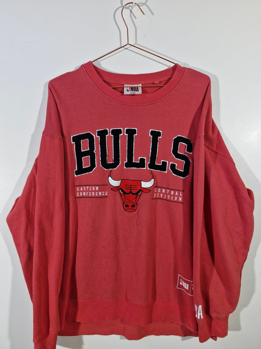 Chicago Bulls NBA Pullover Sweatshirt - Red &amp; Pink - Size Men's Large