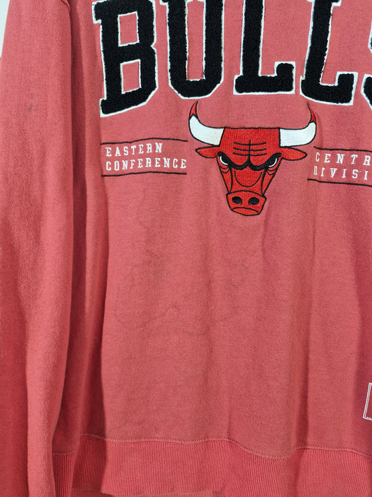 Chicago Bulls NBA Pullover Sweatshirt - Red &amp; Pink - Size Men's Large