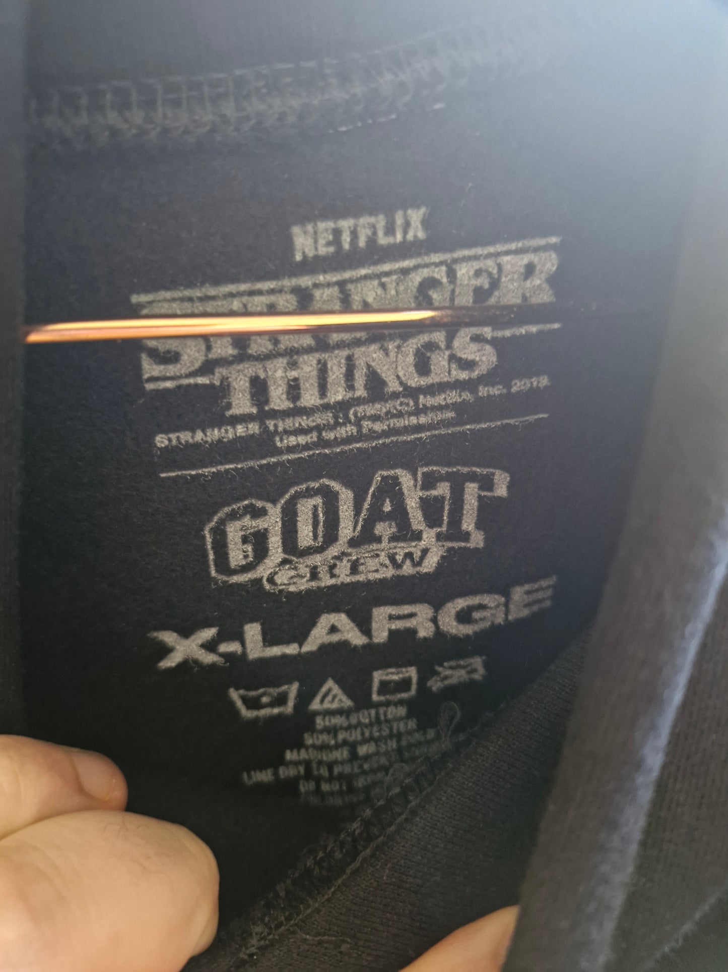 G.O.A.T Crew x Stranger Things Hellfire Club Hoodie - Black - Size Men's XL