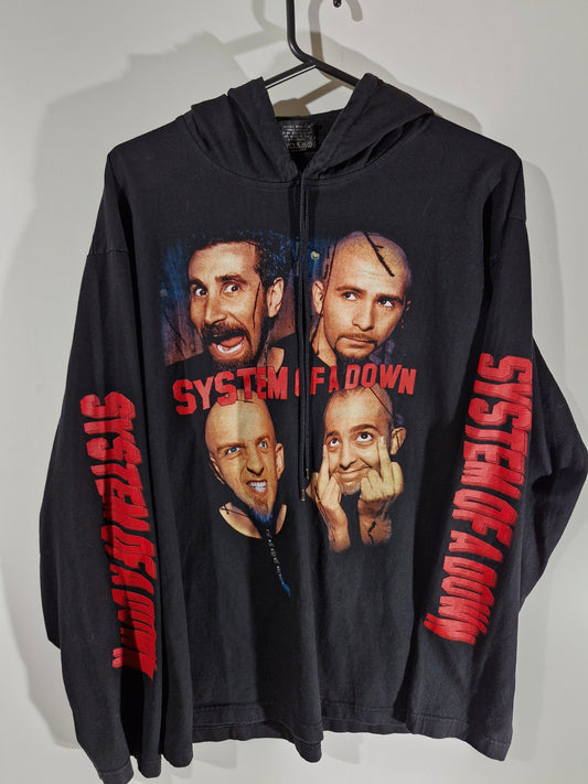 System of a Down Lightweight Graphic Hoodie - Black - Size Men's XL