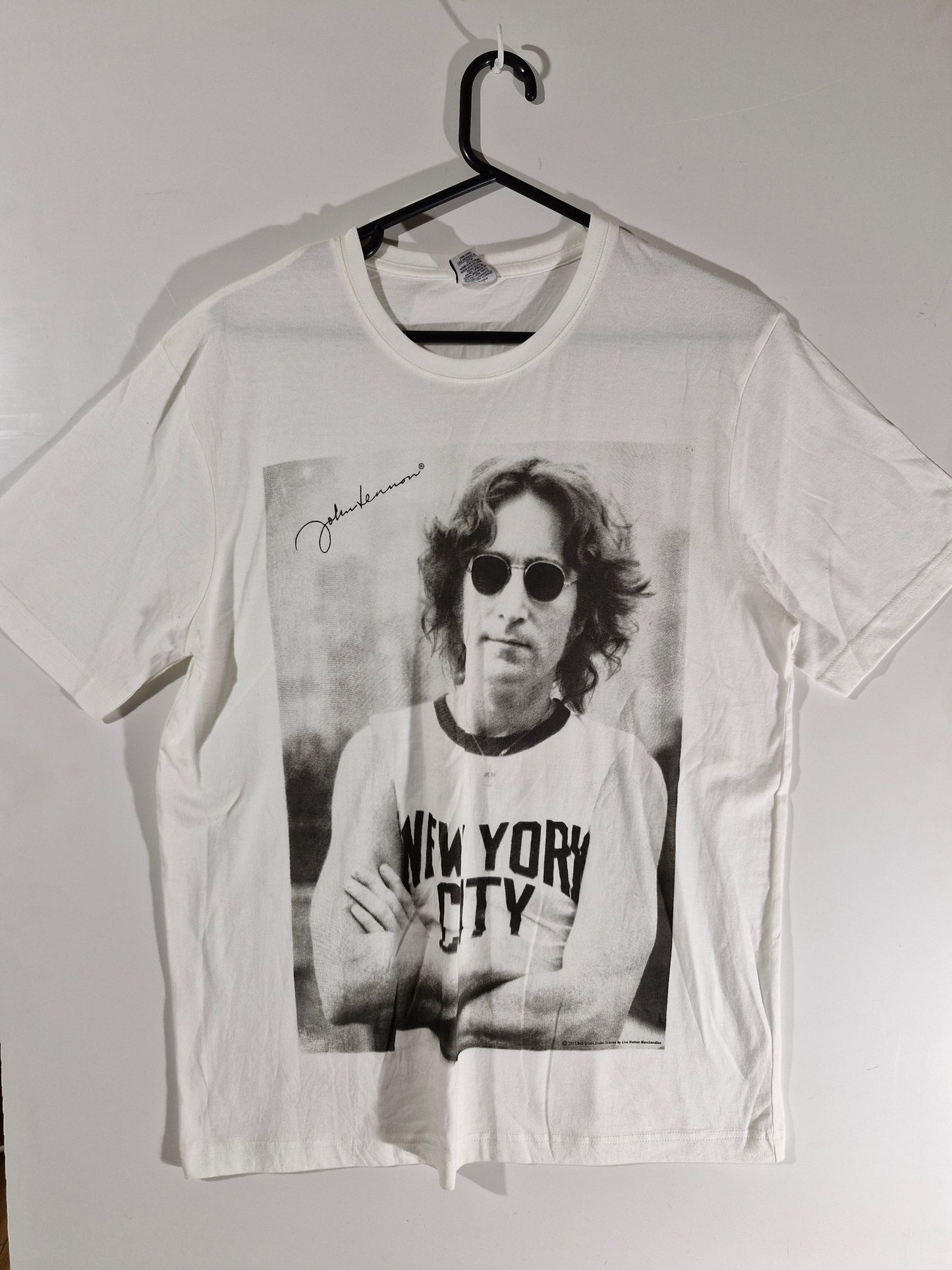John Lennon Graphic T-Shirt - White Size - Men's Large