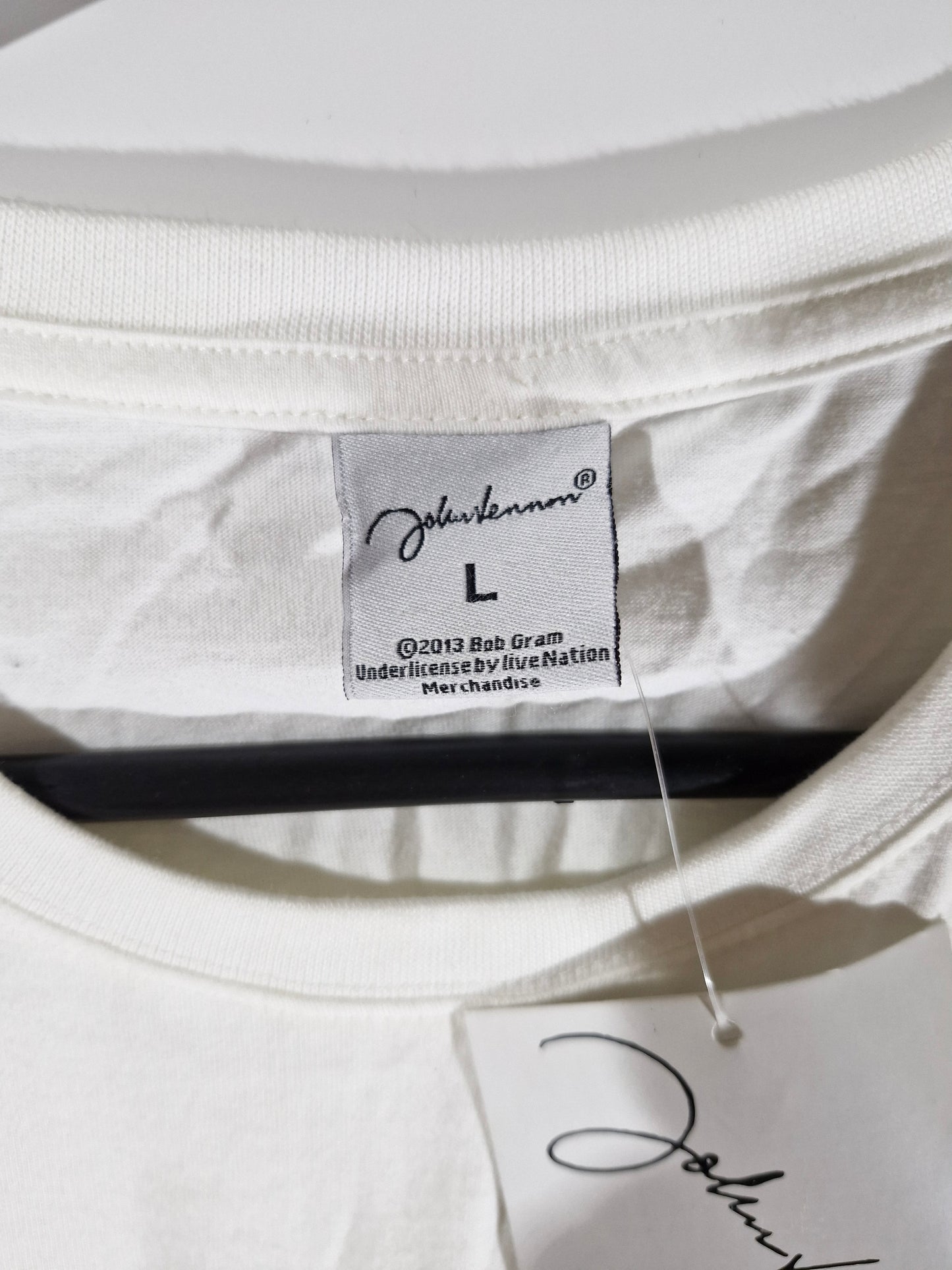 John Lennon Graphic T-Shirt - White Size - Men's Large