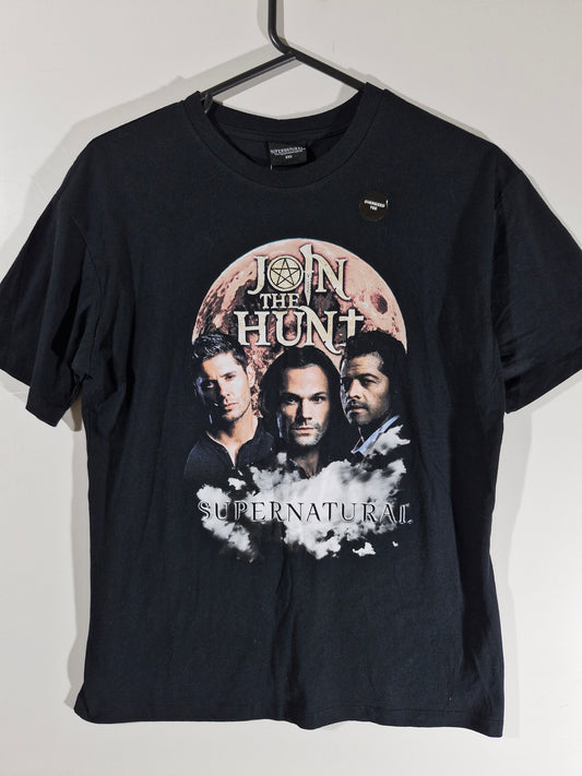 Supernatural Graphic T-Shirt - Black Size - Oversized XXS