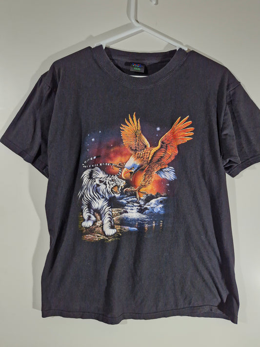 Roman Ticism Graphic T-Shirt - Black - Size Men's XXXL