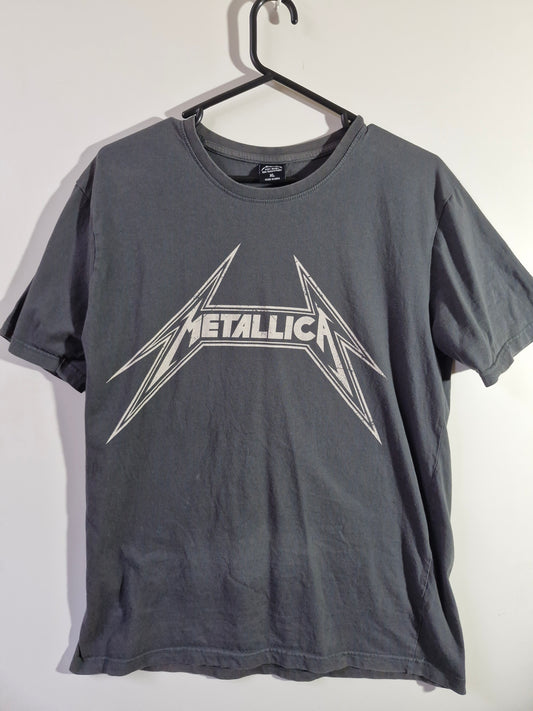 Metallica Logo Graphic T-Shirt - Grey - Size Men's XL