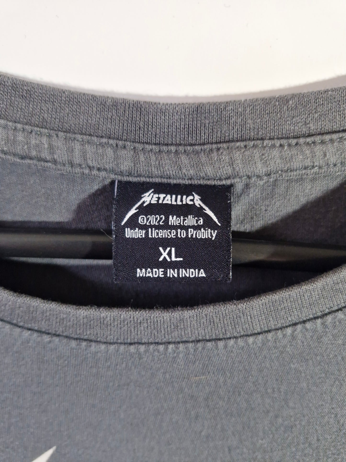 Metallica Logo Graphic T-Shirt - Grey - Size Men's XL