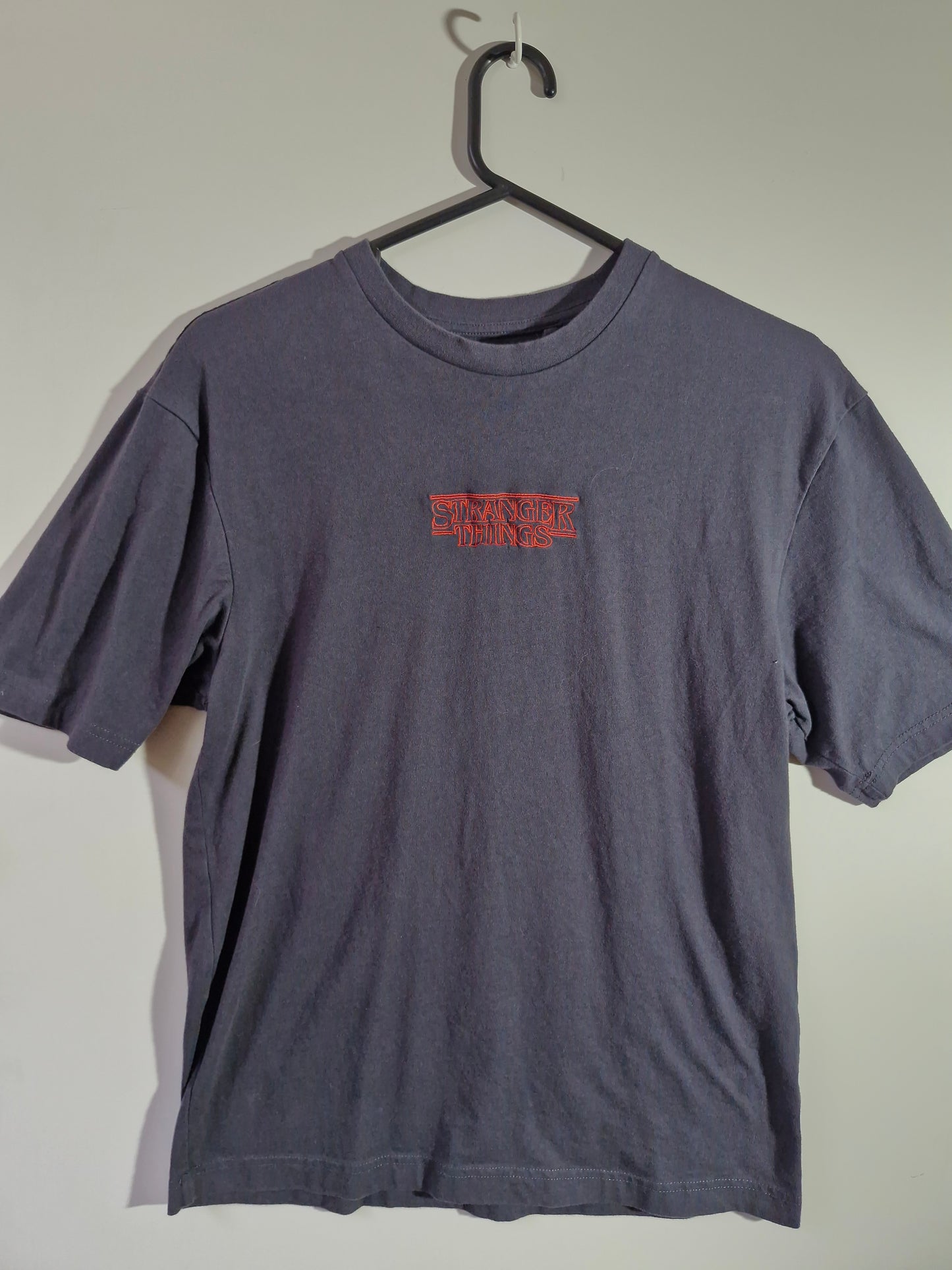 Stranger Things Eleven Double-Sided Graphic T-Shirt - Faded Black - Size Men's XS