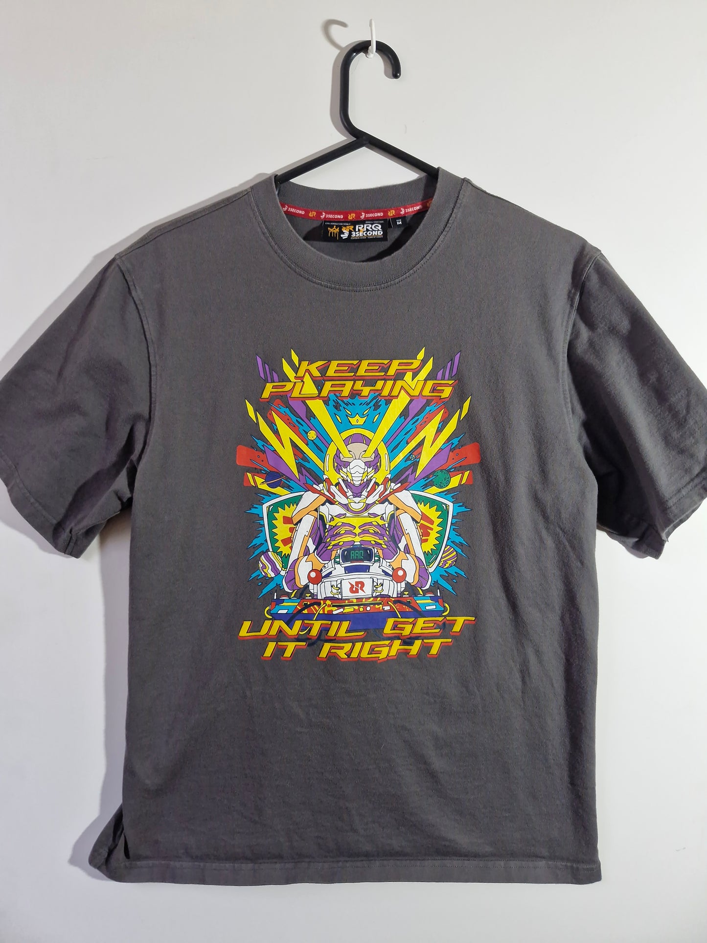 RRQ x 3SECOND Graphic T-Shirt - Brown - Size Men's Medium